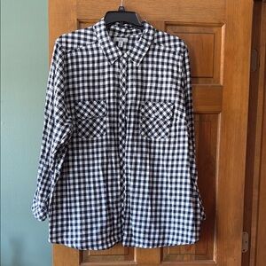 Blue and White Checkered Shirt